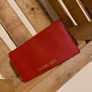 Red Michael Kors wallet